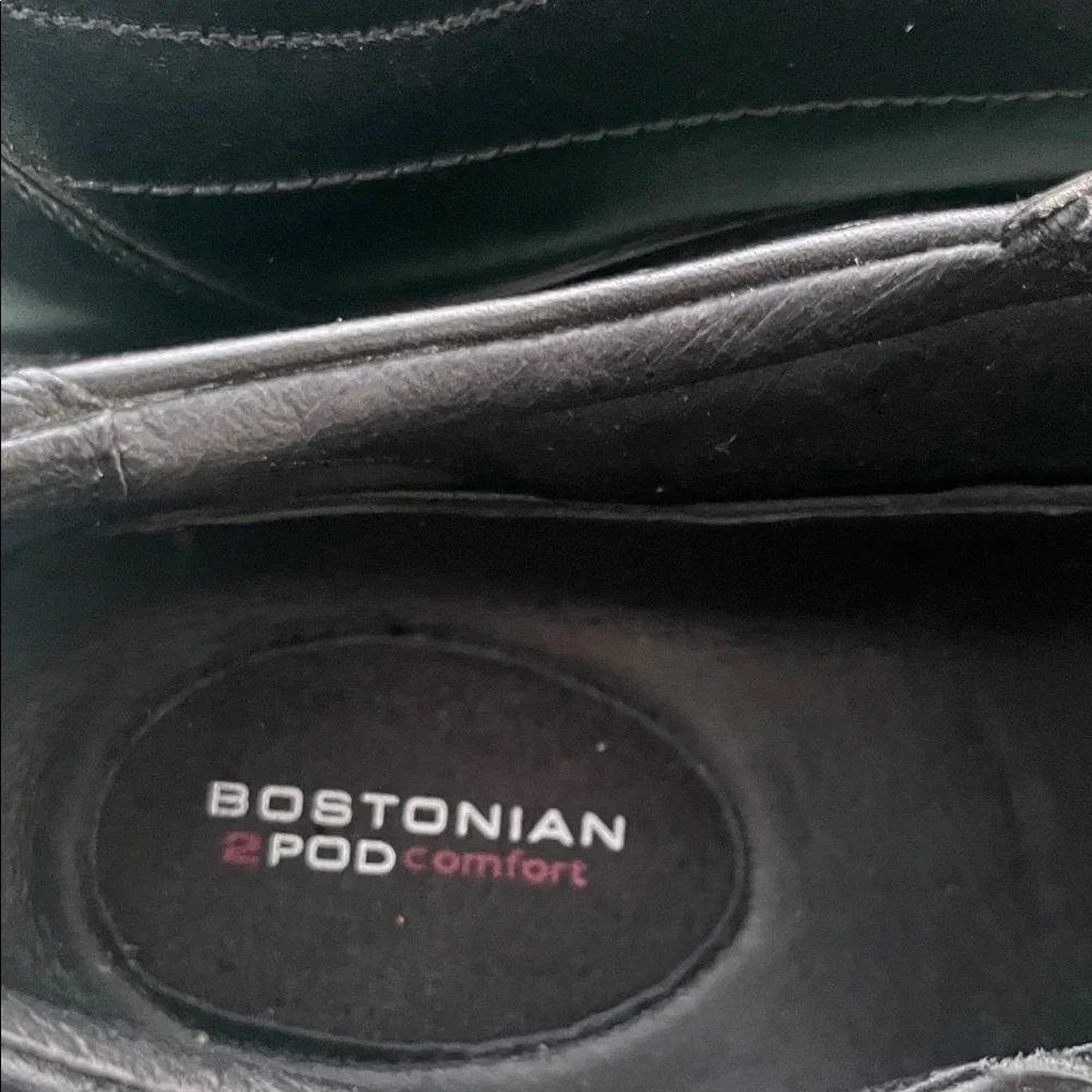 Bostonian Black Leather Slip-On Loafers size 13